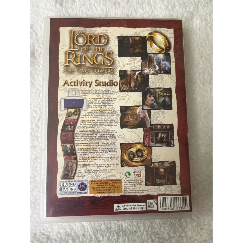 The Lord Of The Rings The Two Towers Activity Studio PC CD ROM Vtg